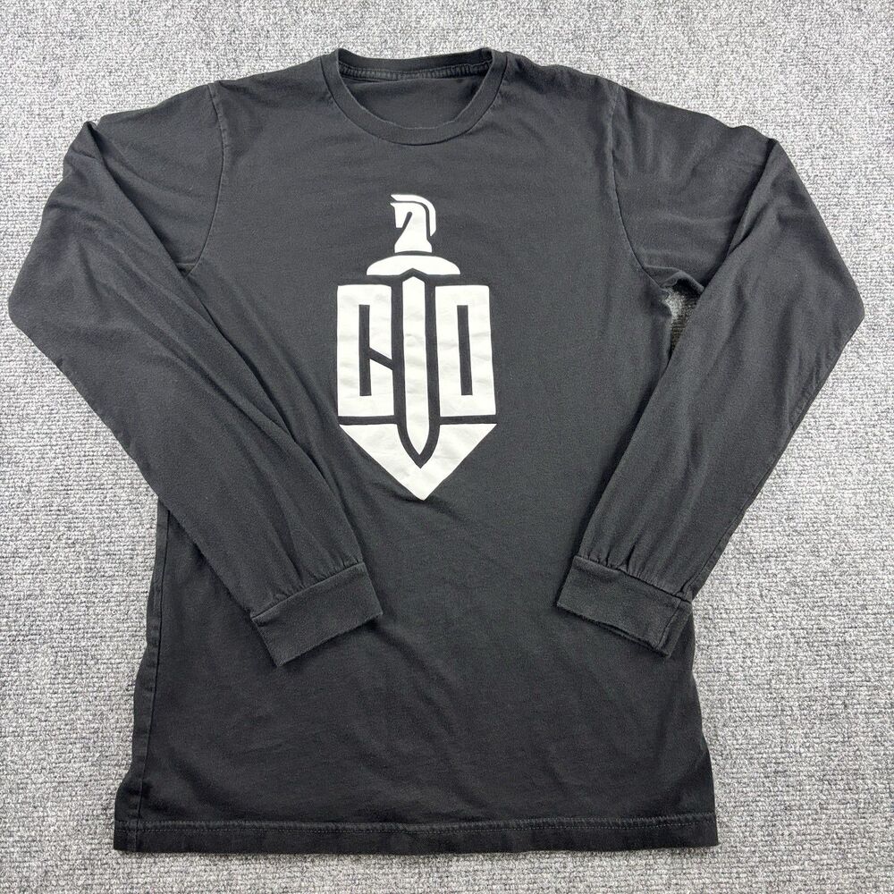 Black Long Sleeve Shirt Mens S US S GO Sword Knight Logo Graphic Tee